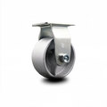 Service Caster 4 Inch Semi Steel Cast Iron Wheel Rigid Caster with Roller Bearing SCC SCC-20R420-SSR